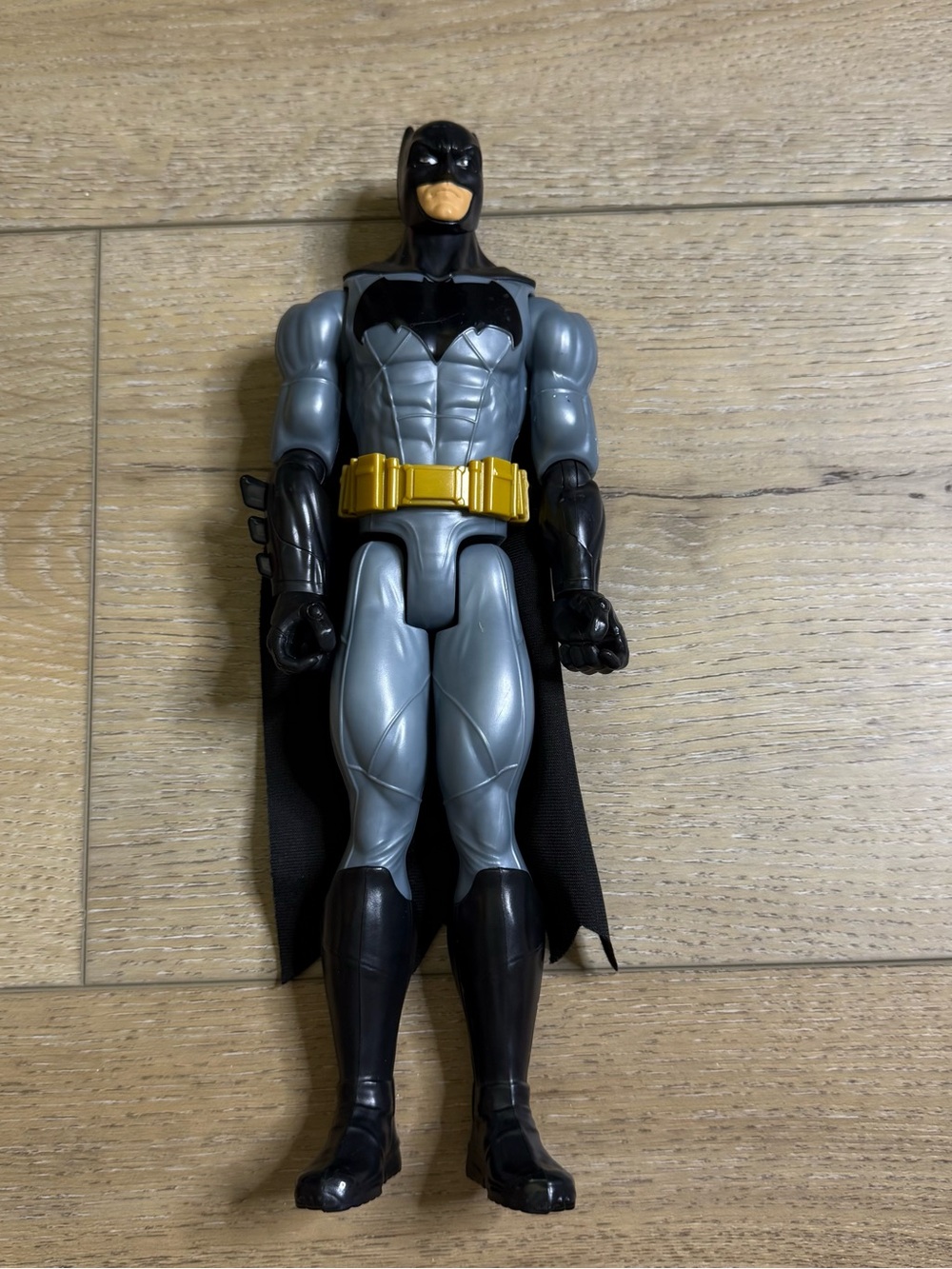 Batman Gray and Black Superhero Action Figure with Gold Belt